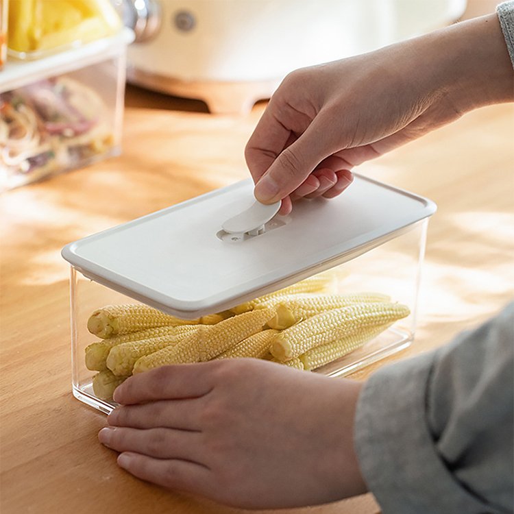 Fridge Storage Unit Container Set Clear Storage Bins Box for Food