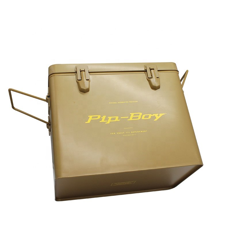 Wholesale Rectangular Large Food Tin Container Metal Storage Box With Handle