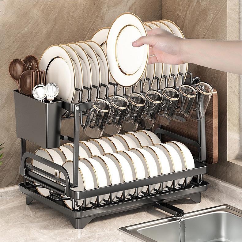 Factory Direct Sales Kitchen Sink Dish Rack With Countertop Organization Food Storage and Container