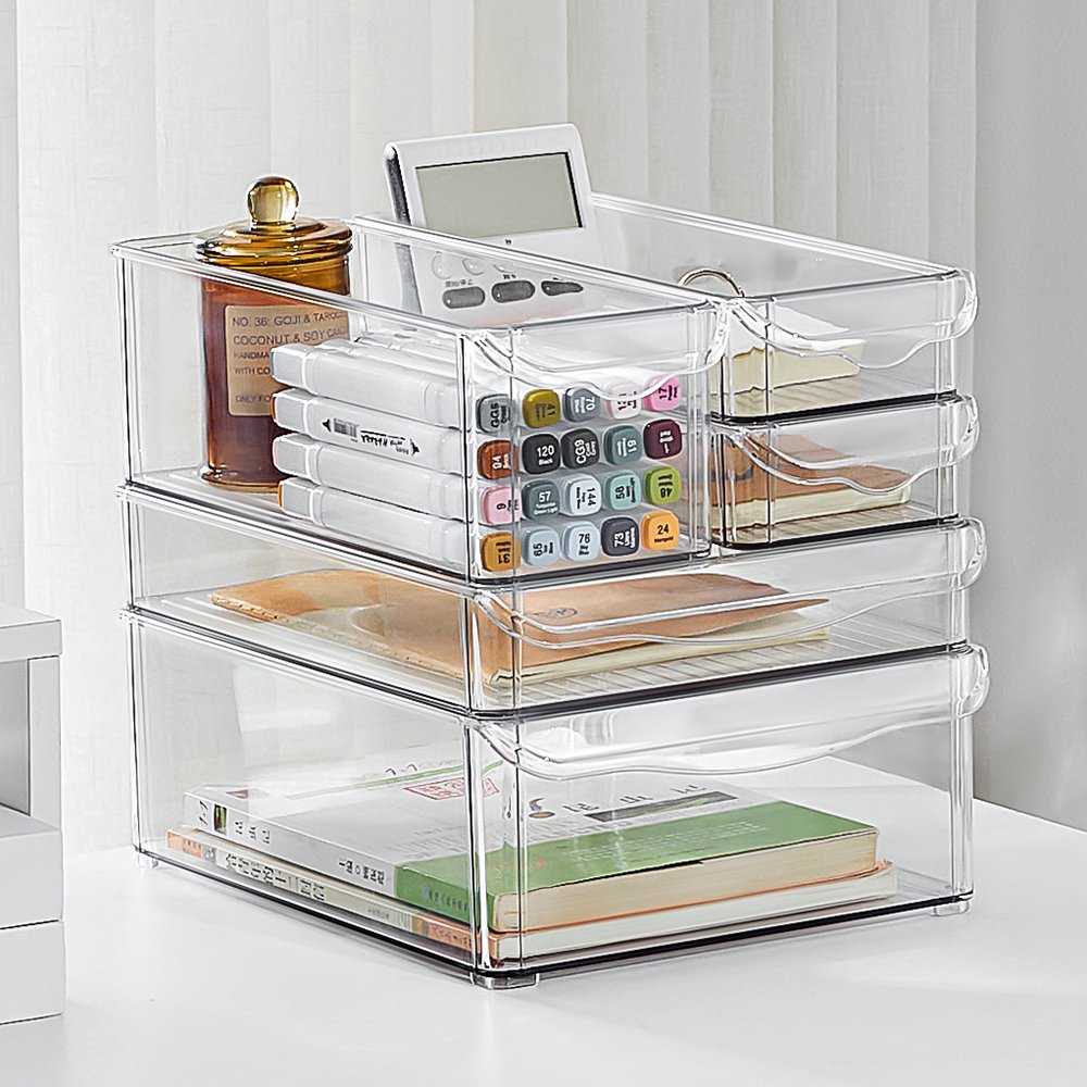 2024 Premium cosmetic case rotating hot sale jewelry storage box plastic jewelry storage box earrings display stand container