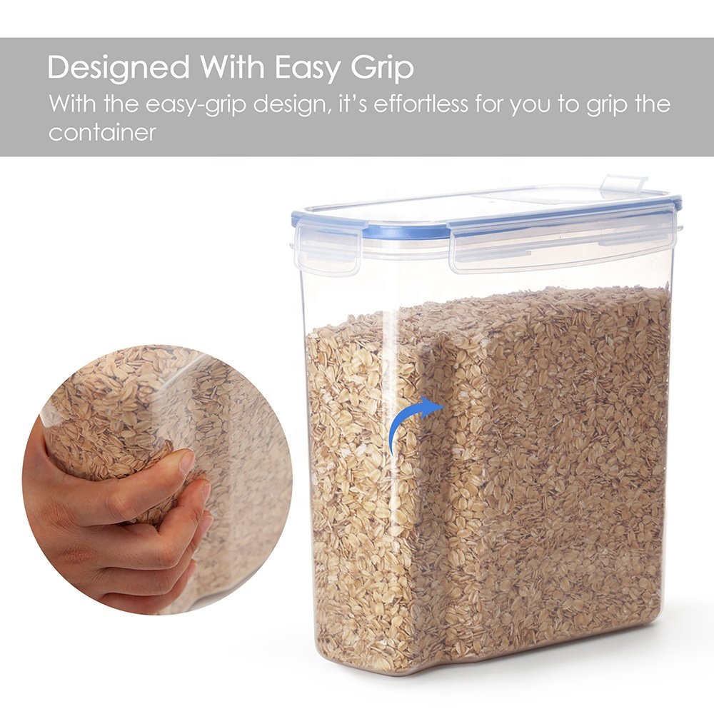 4L Rice Cereal Container Dispenser BPA Free Plastic Airtight Dry Food Storage Keeper Container