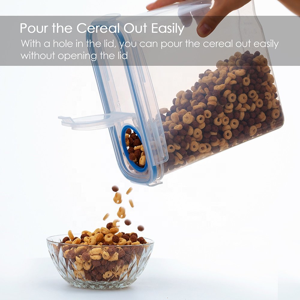 4L Rice Cereal Container Dispenser BPA Free Plastic Airtight Dry Food Storage Keeper Container