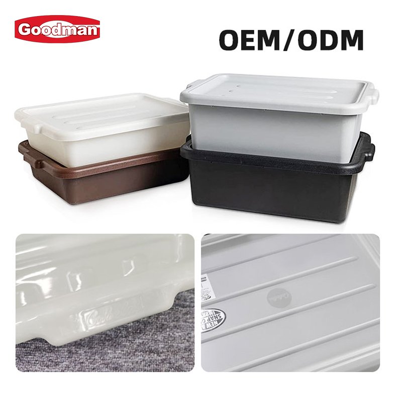 Plastic Tableware Cutlery Storage Container Tub Utility Tote Bin Bus Box for Restaurant Serving Trolley