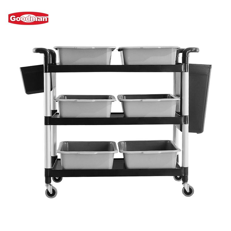Plastic Tableware Cutlery Storage Container Tub Utility Tote Bin Bus Box for Restaurant Serving Trolley