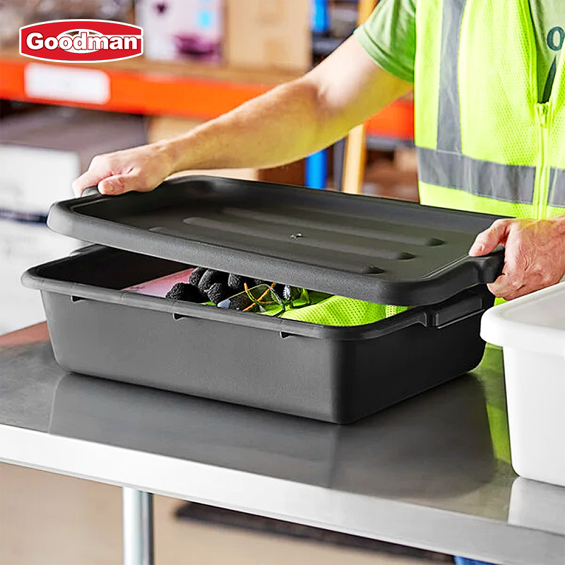 Plastic Tableware Cutlery Storage Container Tub Utility Tote Bin Bus Box for Restaurant Serving Trolley