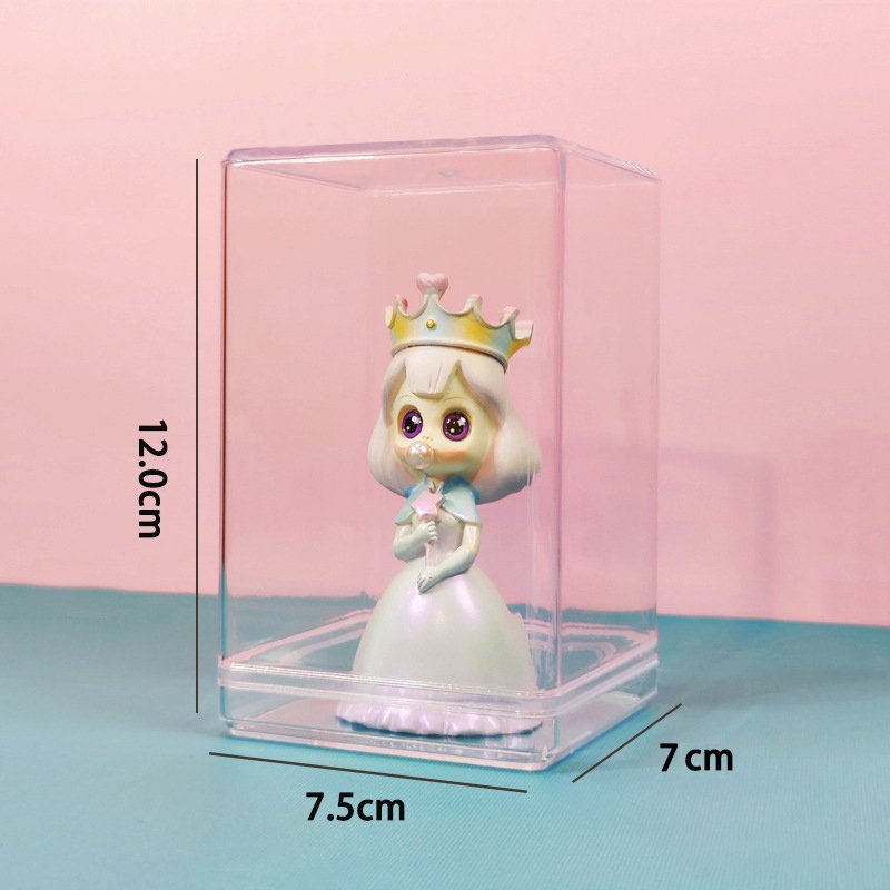 Simple Small Size Storage Box Transparent Dust Proof Action Figure Toy Display Box Organizer Boxes