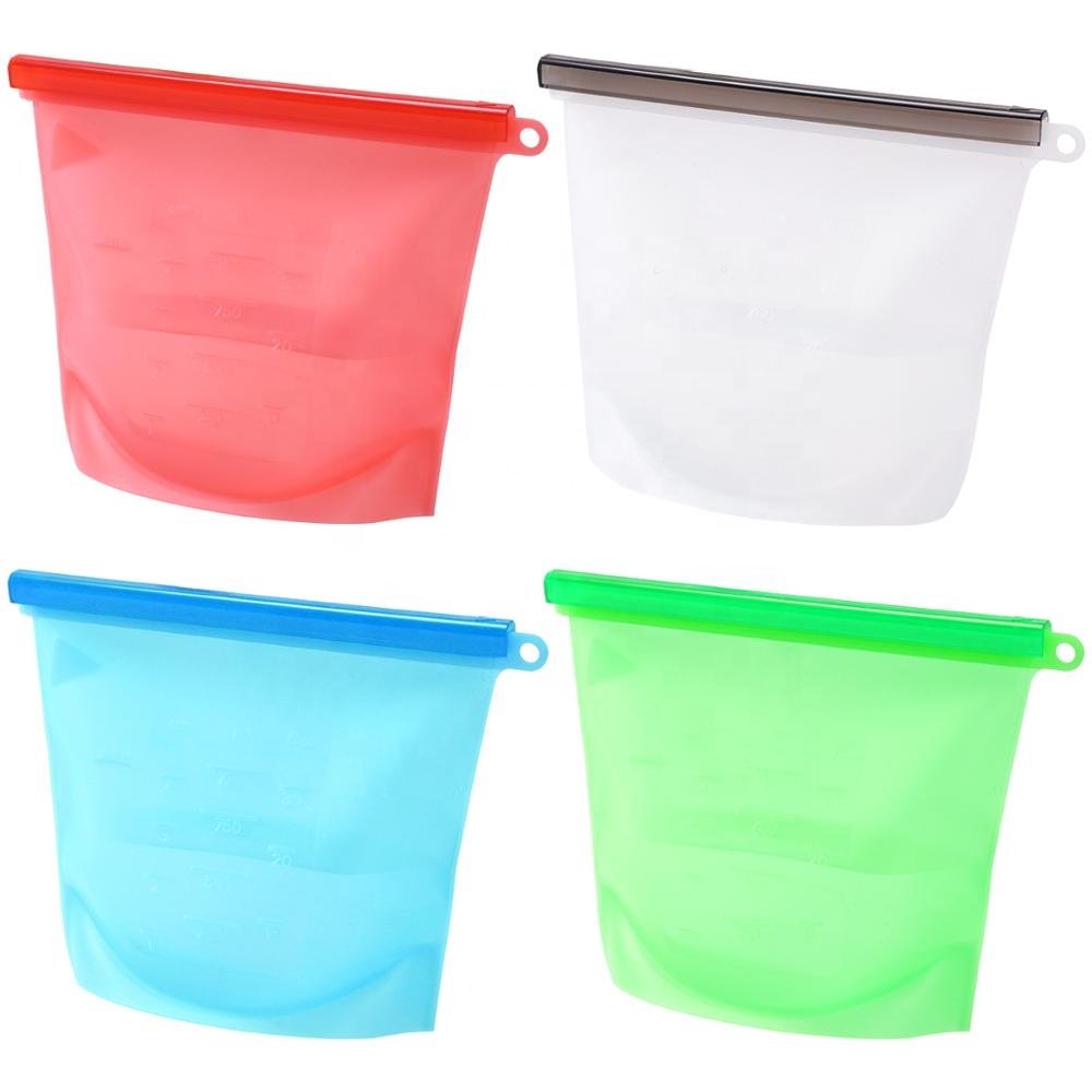 OEM Custom Top Sell Reusable BPA Free Non-toxic No-odor Eco-friendly Silicone Food Storage Bag