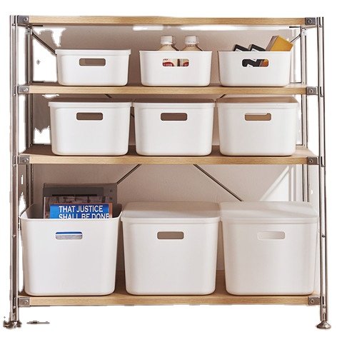 Thickened Storage Simple Japanese Organizer Basket Classification Box Solid Color White Storage Box Cosmetic Storage Basket