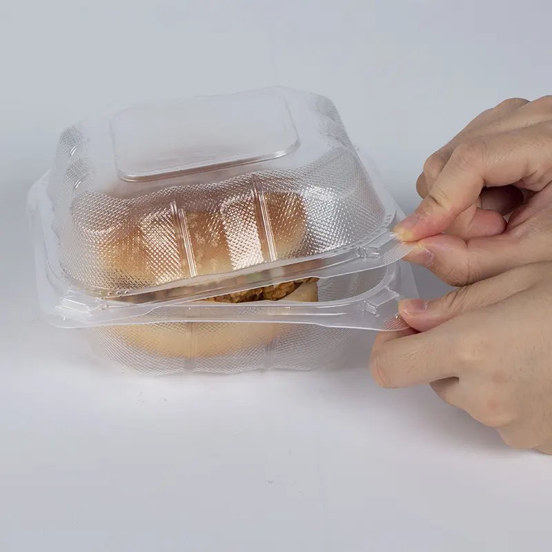 YANGRUI PP Clear Hinged Lids Takeout Clamshell Containers Food Grade Hot Selling Restaurant To Go Fast Food Burger Boxes