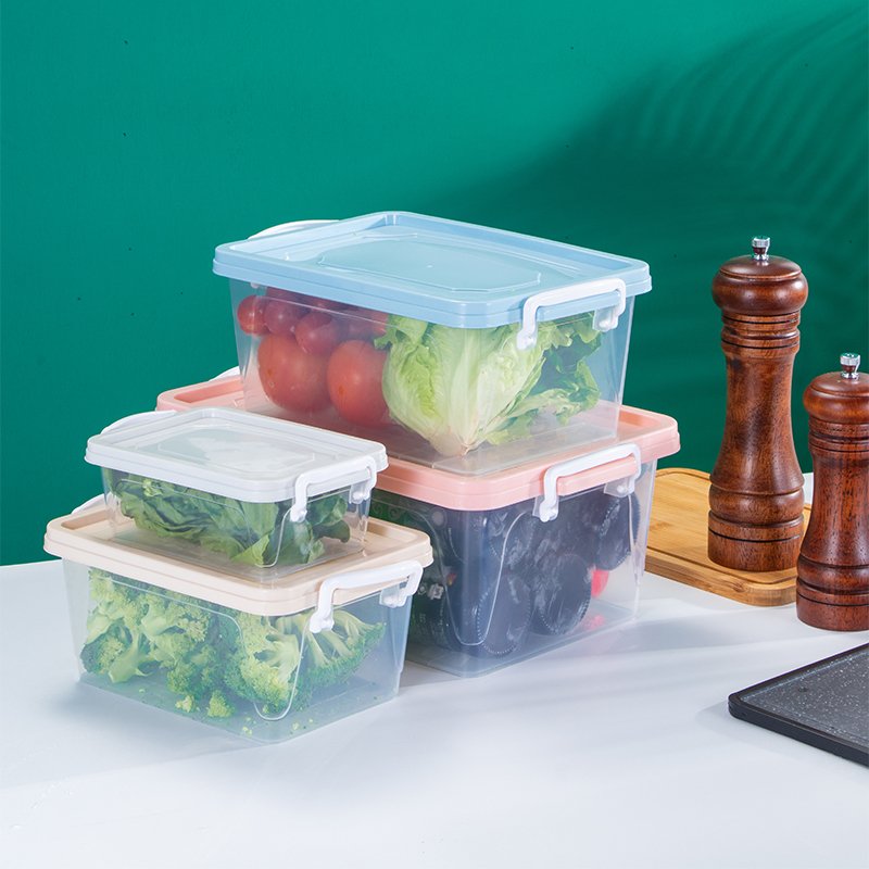 Retangular food container BPA free fridge storage box fridge organizer plastic food containers food storage containers with lids