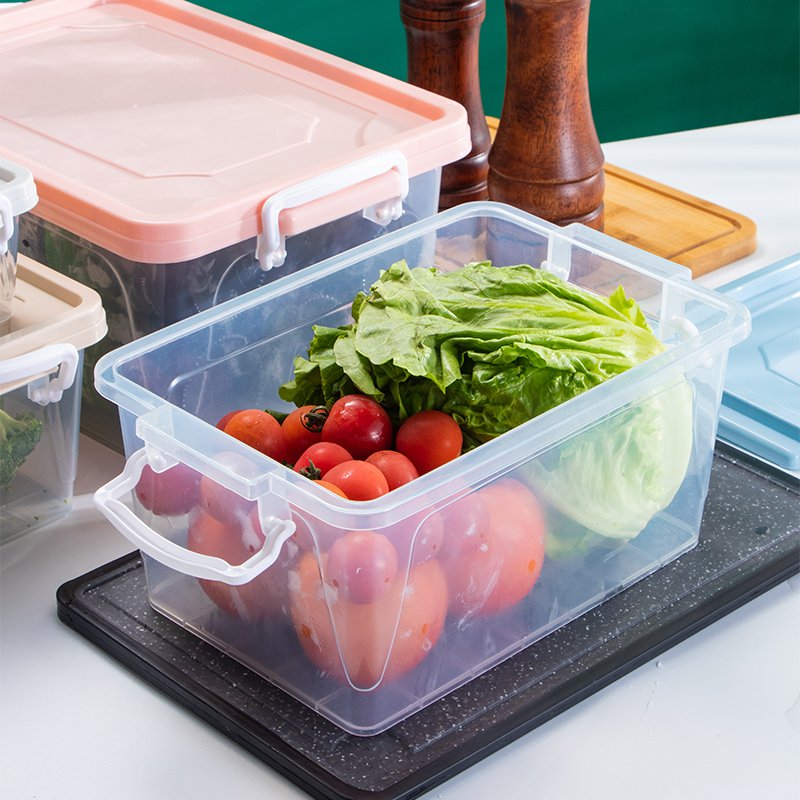 Retangular food container BPA free fridge storage box fridge organizer plastic food containers food storage containers with lids