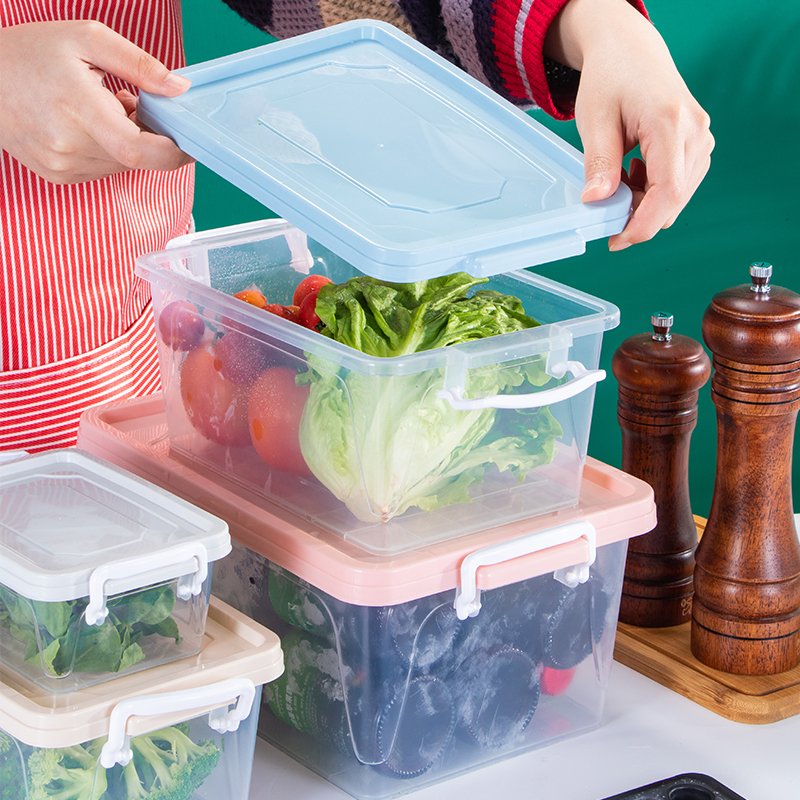 Retangular food container BPA free fridge storage box fridge organizer plastic food containers food storage containers with lids