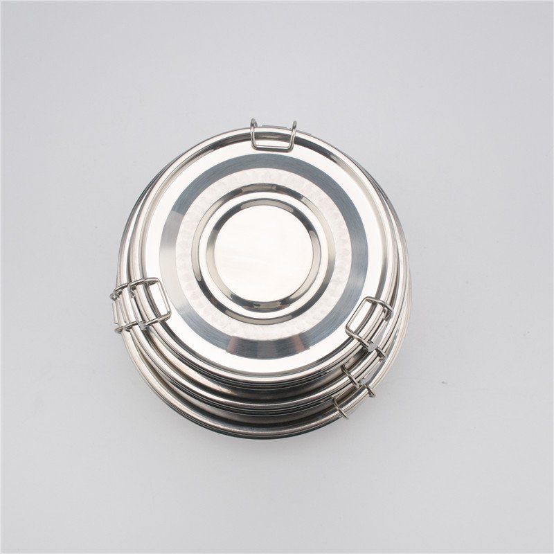 Round 304 stainless steel lunch box stainless steel lunch box bento 3 tier stainless steel lunch box Food Storage Container