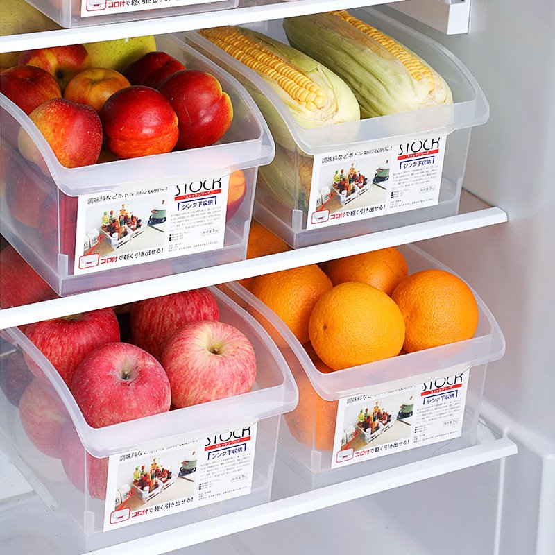2024 Hot Selling Food Storage Box Refrigerator Kitchen Plastic Storage Transparent Food Container