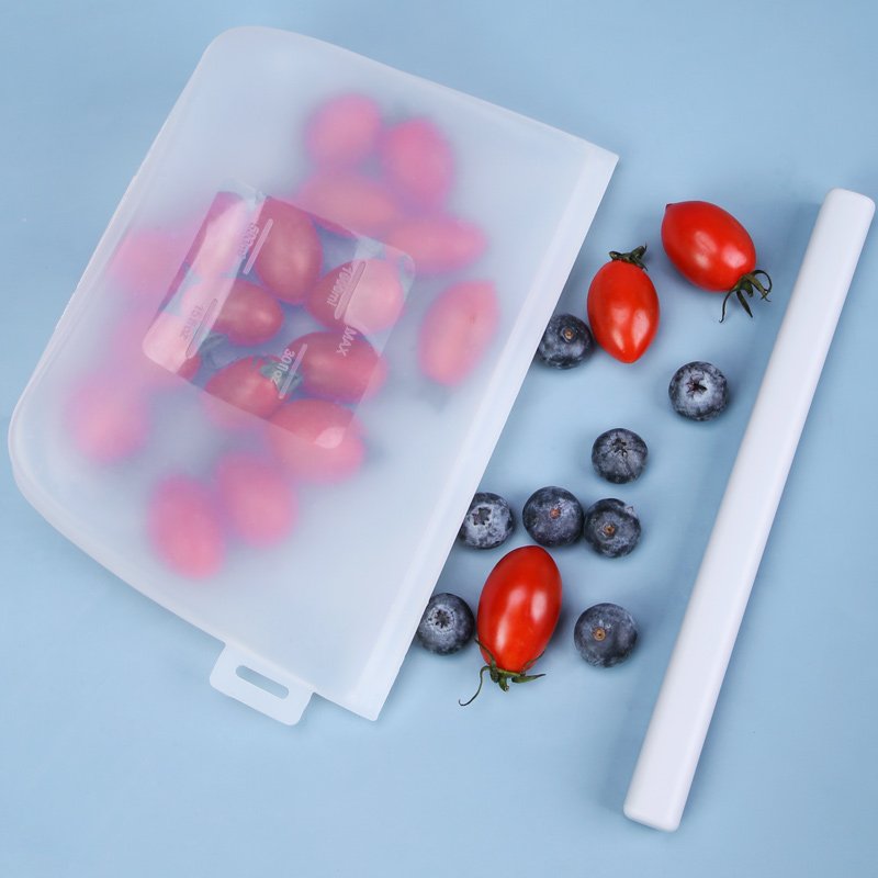 Wholesale BPA Free Eco Friendly Kitchen Fresh-Keeping Leakproof Reusable Storage Container Silicone Food Storage Bag