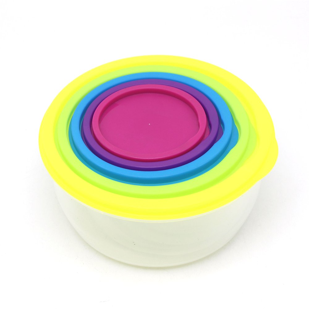 5 pieces reusable take out airtight food storage containers for fresh keeping