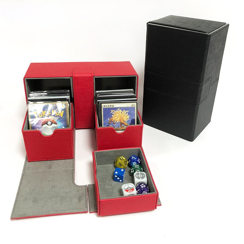 Ultraman Pokemoncard Collection Storage Box Large PU Deck Cardboard Trading Leather Deck Box