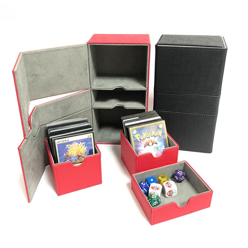Ultraman Pokemoncard Collection Storage Box Large PU Deck Cardboard Trading Leather Deck Box