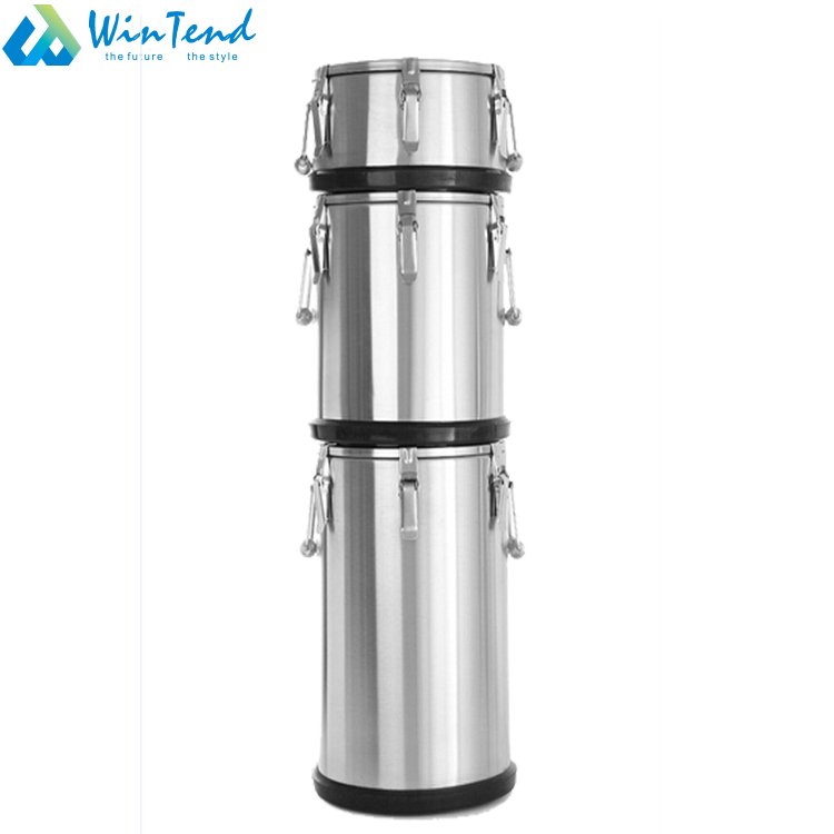 Insulated Thermos Food Warmer Container Stainless Steel Storage Boxes & Bins Metal CLASSIC Round Catering Thermal Food Container