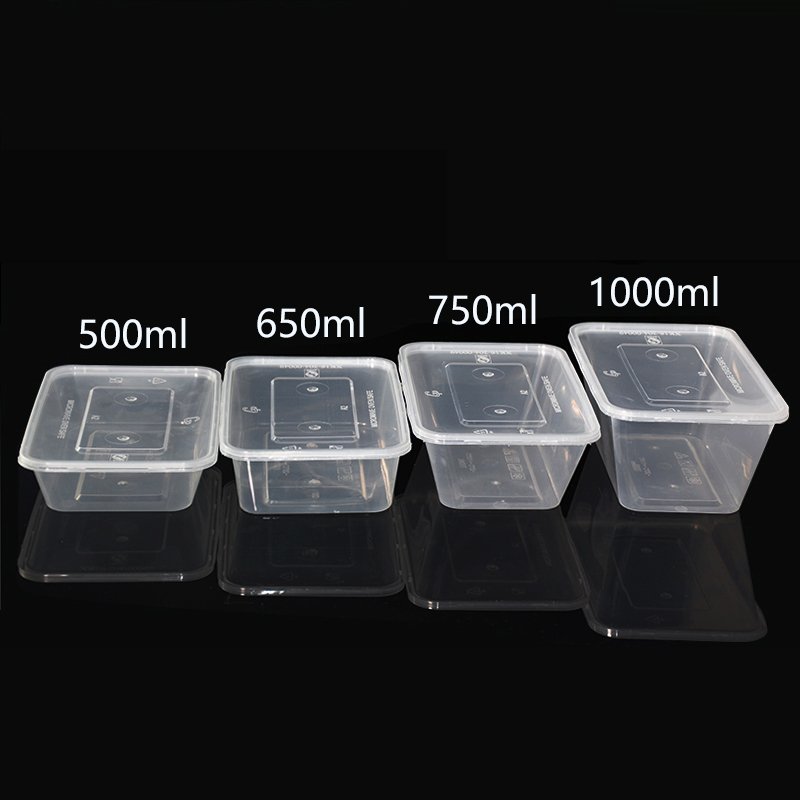 Multifunctional 650ml LFGB 23g Plastic Injection Lids for Food Fruit Containers Modern Disposable Take-Away Packaging Lunches