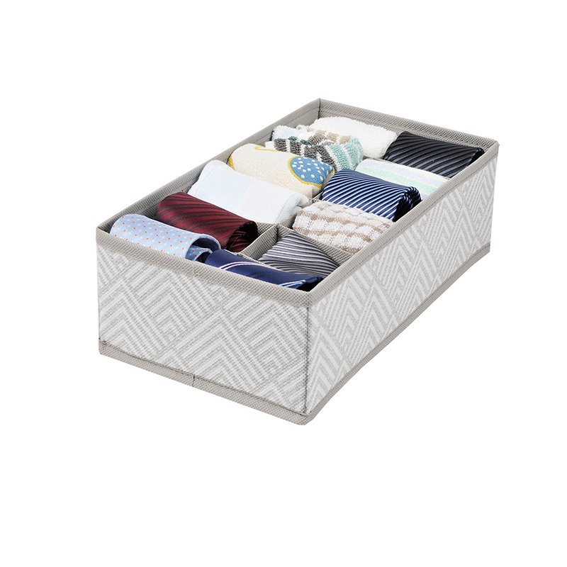 Tenice Sock Underwear Organizer Foldable Cabinet Closet Storage Drawer with Handle Dividers,12 Cell Nonwoven Fabric Clothing