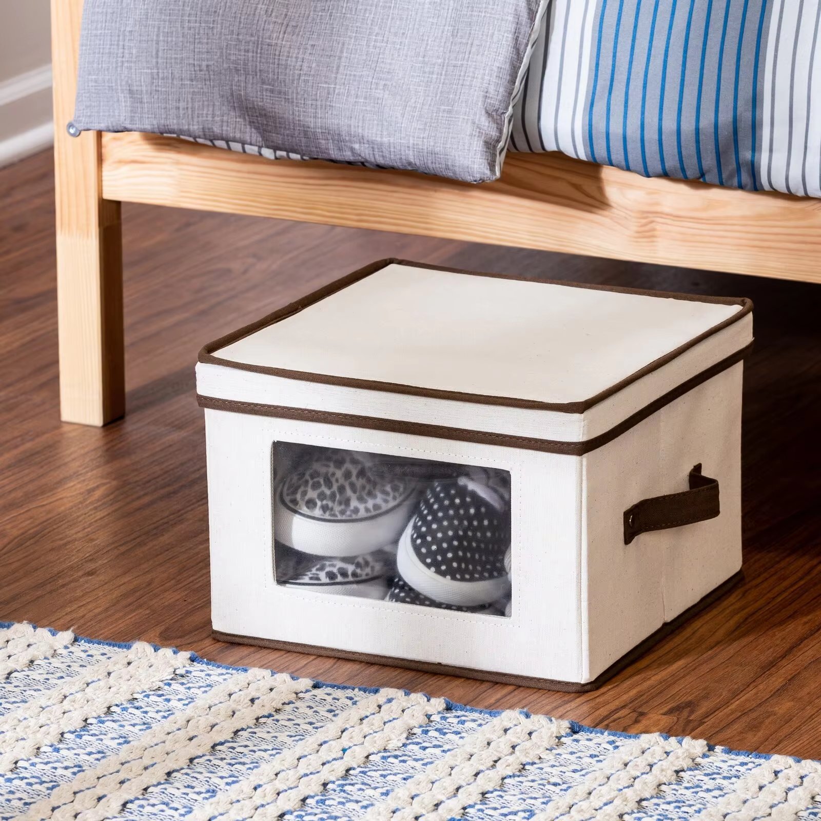 Fabric storage box anti dust sorting items bin household multifunctional box storage box