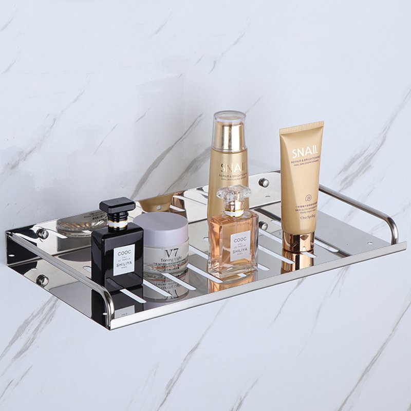 Stainless steel kitchen wall shelf finishing storage rack kitchen living room rack wall hanging spice rack storage box