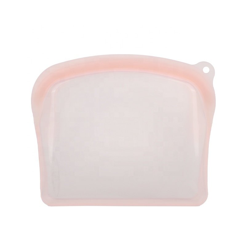 Custom Print Microwavable Stand Up Reusable Freezer Fresh-keeping Collapsible Folding Zipper Silicone Food Bag For Snack Storage
