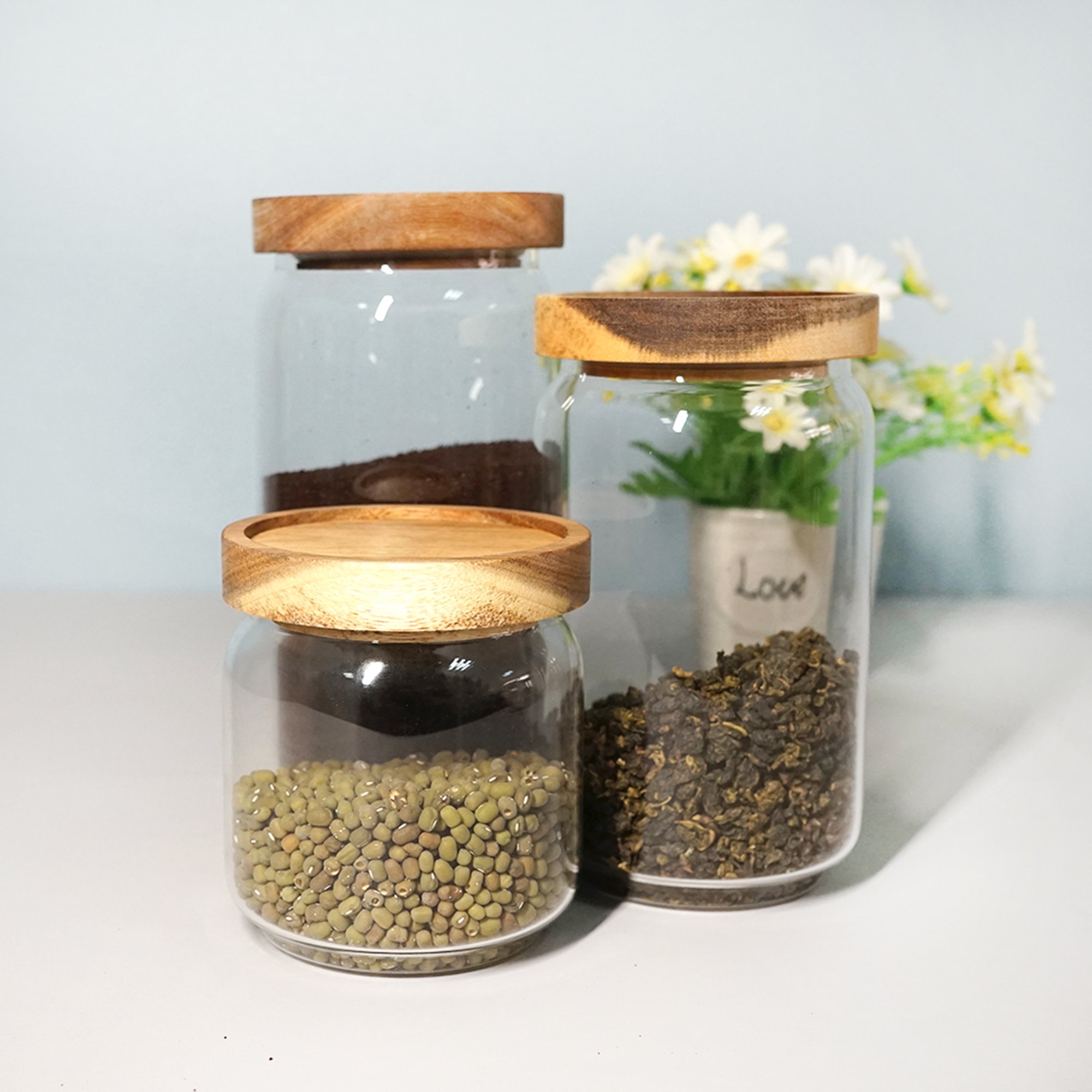 Kitchen Food Storage Glass jars with lids for food storage containers