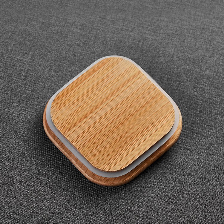 Square Glass Spice Jars Food Grade Container with Airtight Bamboo Lid and Spoons for Candy Coffee Beans Sugar Nuts Cookies
