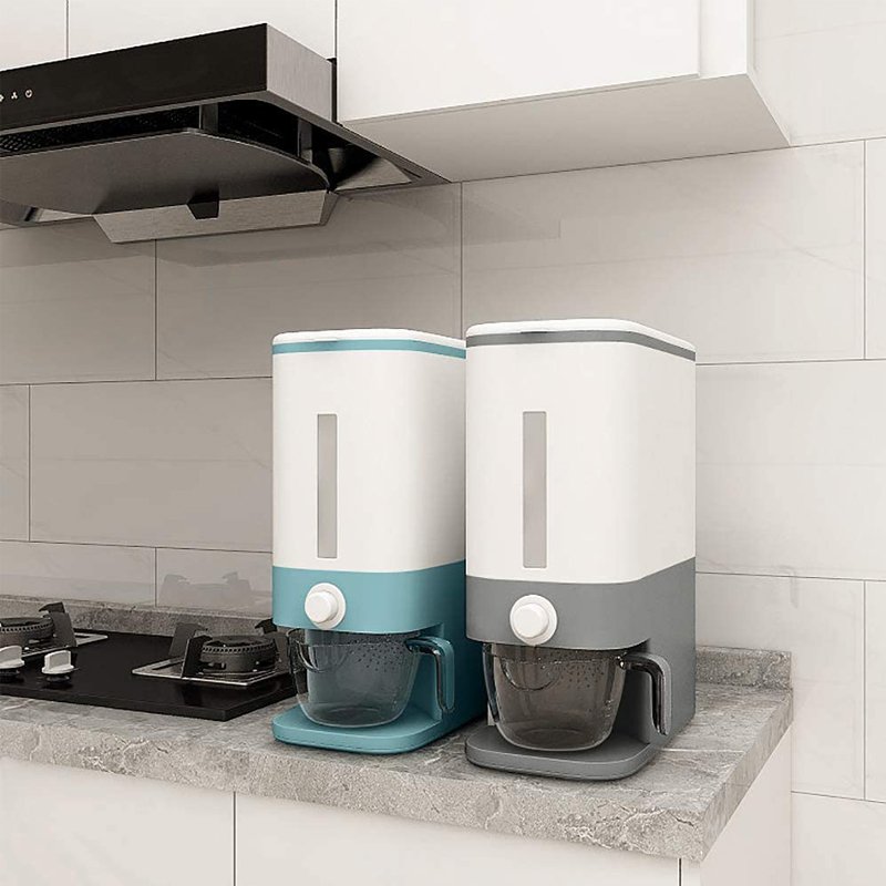 Hot Sale Rice Dispenser One Button Large Capacity Storage Box Grain Dispenser Cereal Food Storage Container
