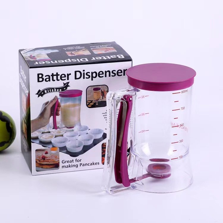 Handheld Pancake Maker with Measuring Label Kitchen Tool for Perfect Pancakes Batter Dispenser