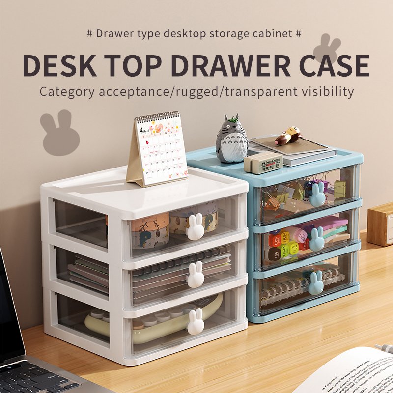 Wholesale New Creative Transparent Desktop Storage Cabinet Stationery And Cosmetics Storage Cabinet Plastic