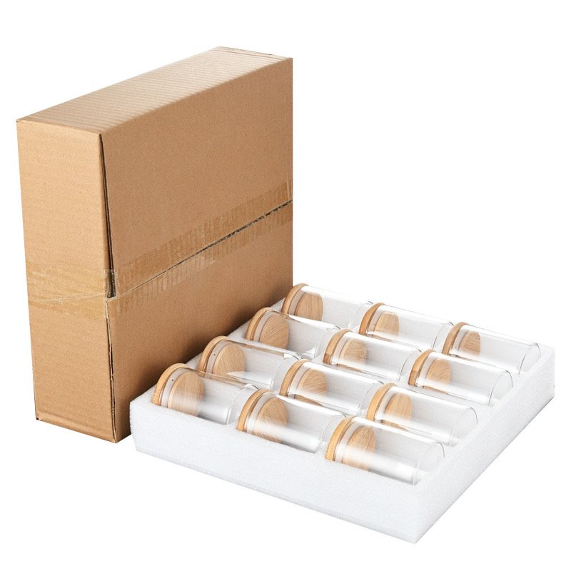 12Pcs/set 250ml Storage Bottles & Jars Set Food Storage Container Airtight Glass Jars Borosilicale Glass Jar with Lid