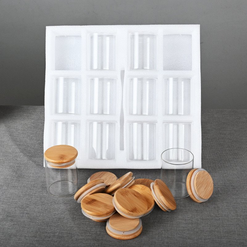 12Pcs/set 250ml Storage Bottles & Jars Set Food Storage Container Airtight Glass Jars Borosilicale Glass Jar with Lid