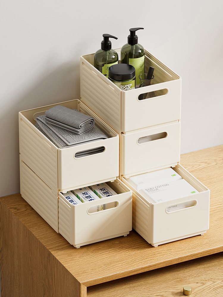 Good quality stackable pp plastic storage boxes for sundries household plastic extension storage container