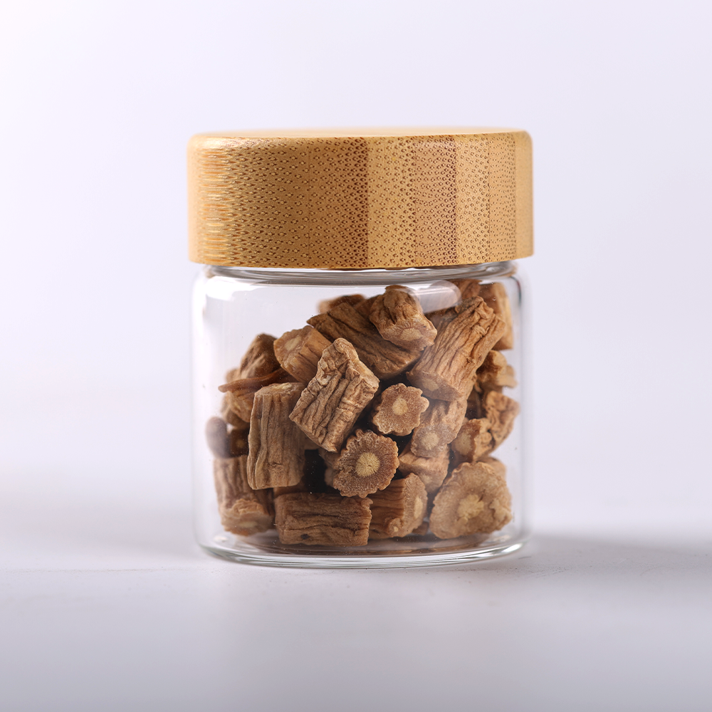 High quality Borosilicate spice glass jar Food Storage Containers with Bamboo Lids 4oz airtight good jar Food Preservation Safe