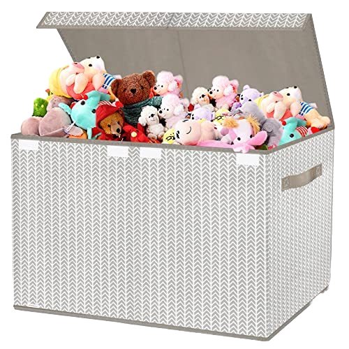 Large Fabric Foldable Toy Laundry Storage Basket Children's Storage Box with Handle Collapsible Clothes Organizer Household Bins