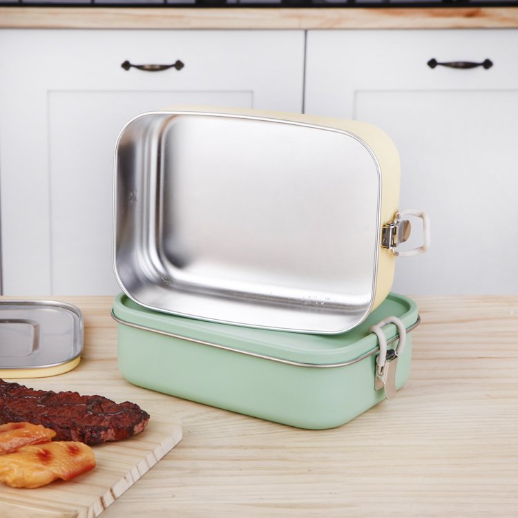 304 Stainless Steel Bento Box Airtight Food Storage Tiffin Painted Food Carrier Tiffin Lunch Box Stainless Steel