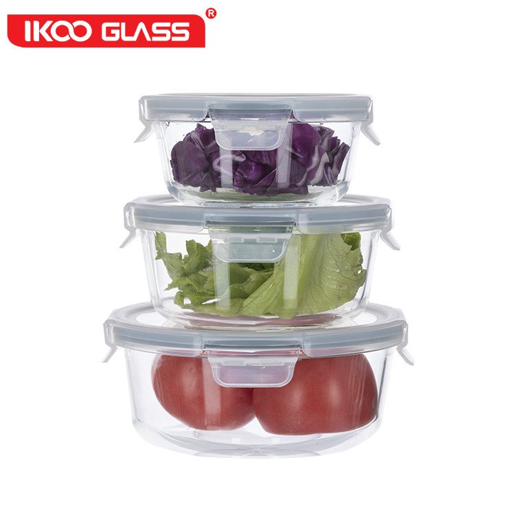 New arrival 8 Pack Glass Food Storage Containers glass meal prep