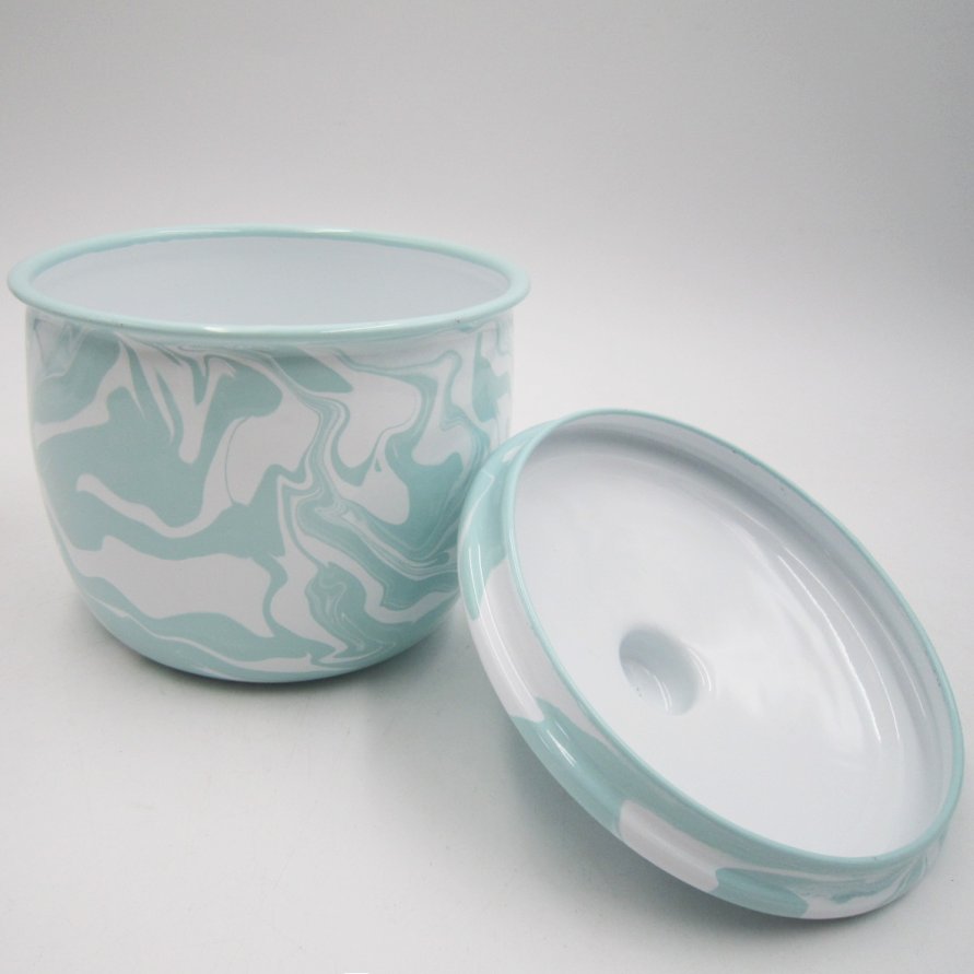 Luxury Enamel Steel Jar Handmade Multifunction Food Container with Lid for Office or Kitchen Storage preserved for Hotels
