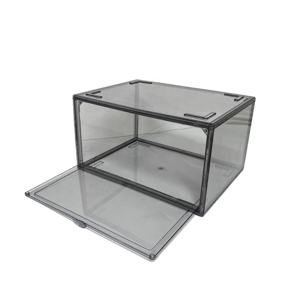 Acrylic Transparent Shoe Box High Top Magnetic Suction Basketball Shoe Storage Moisture Dust Proof Made from PP for Home Use
