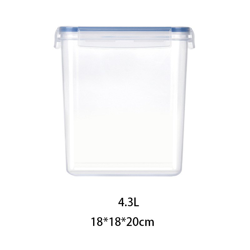 Kitchen Multigrain Storage Tank Dishwasher Safe Single Size Plastic Sealed Container Square Bpa Free Food Storage Container