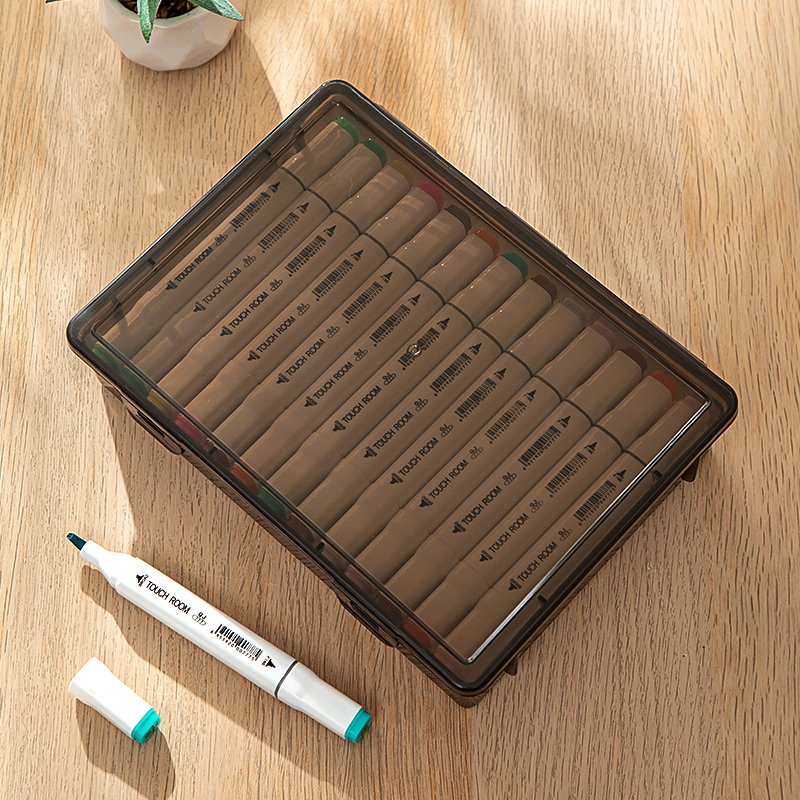Factory Direct Stationery PP Storage Box Household Large Capacity Desktop Flip Storage Box