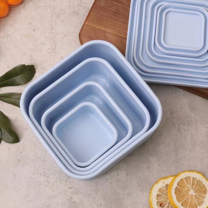 Custom New Children's Bento Silicone 100ml 300ml 700ml 1300ml square Lunch Box Food Storage Container Lid Kitchen Accessory