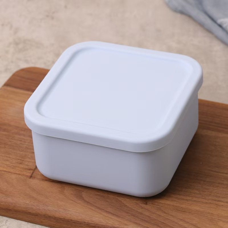 Custom New Children's Bento Silicone 100ml 300ml 700ml 1300ml square Lunch Box Food Storage Container Lid Kitchen Accessory