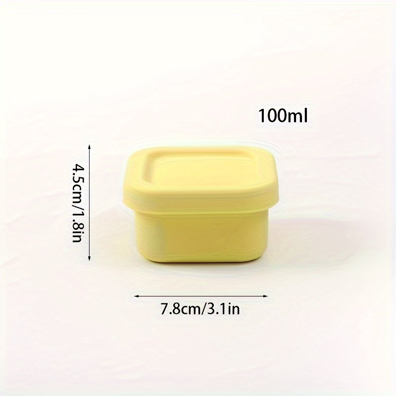 Custom New Children's Bento Silicone 100ml 300ml 700ml 1300ml square Lunch Box Food Storage Container Lid Kitchen Accessory