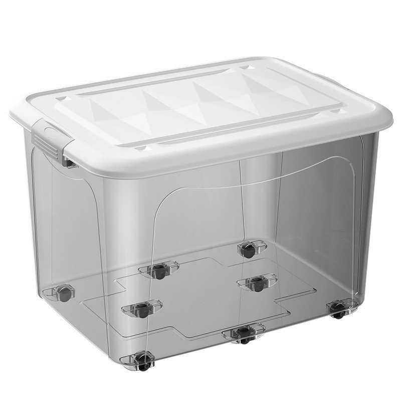 Home Transparent Storage Box Large Dormitory Plastic Storage Container for Clothes Toys Office Storage Room Bedroom