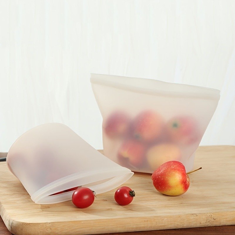Dishwasher Safe Silicone Food Grade Freezer Bags Reusable Food Storage Bag Set