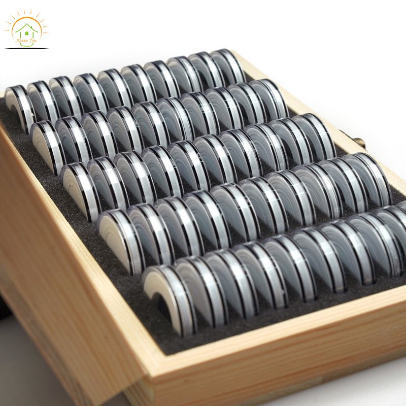 New High Quality Luxury wooden & bamboo packaging Wooden coin display box metal coin box wood medal coin storage box